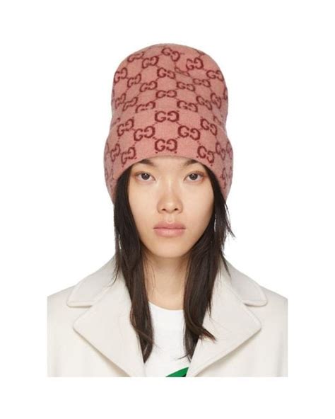 gucci beanie pink|gucci classic beanie.